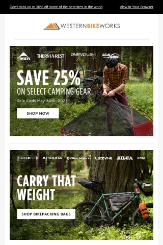 Save 25% on Select Camping Gear (For a Limited Time!)