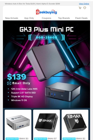 GK3 Plus Mini PC $139 | 🔥 Newest 12th Intel Alder Lake N95 Processor!