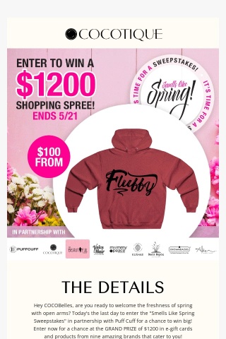 Last chance to win a $1,200 shopping spree🛍️