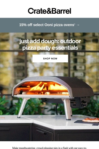 This NEVER happens: Save 15% on select Ooni pizza ovens