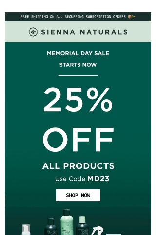 Memorial Day Special: Unlock 25% off SITEWIDE 🤩