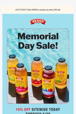 Everything is on sale 🌞 Happy Memorial Day weekend!