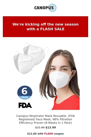 Flash Sale: Save up to 75% on N95 Masks, Rapid Tests, and PPE.