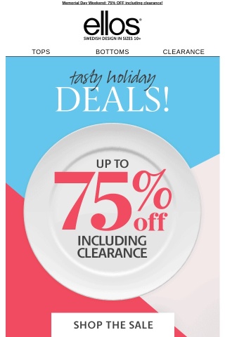 Lucky weekend with up to 75% off!