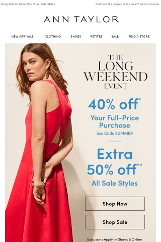 Worth Celebrating: 40% Off Your Full-Price Purchase