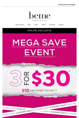 The MEGA SAVE EVENT ! 3 styles for $30 💥