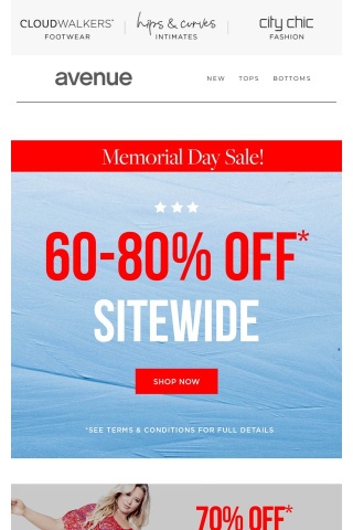 OMG! 60-80% Off* Sitewide | Memorial Day Sale