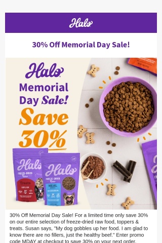 30% Off - Memorial Day Sale