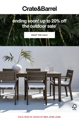 Ends TOMORROW | Up to 20% off The Outdoor Sale →