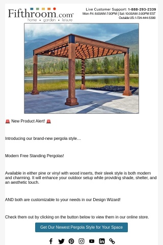 Introducing our brand-new pergola style...!