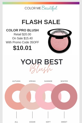 50% Off Blush - Flash Sale