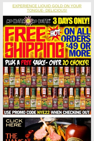 FREE SHIPPING & FREE Sauce- TWENTY CHOICES- Say What