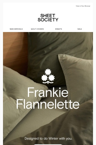 Sleep snug with Frankie Flannelette