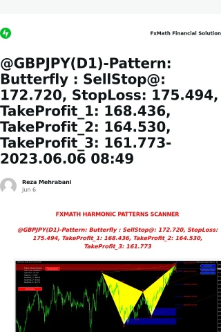 [New post] @GBPJPY(D1)-Pattern: Butterfly : SellStop@: 172.720, StopLoss: 175.494, TakeProfit_1: 168.436, TakeProfit_2: 164.530, TakeProfit_3: 161.773-2023.06.06 08:49