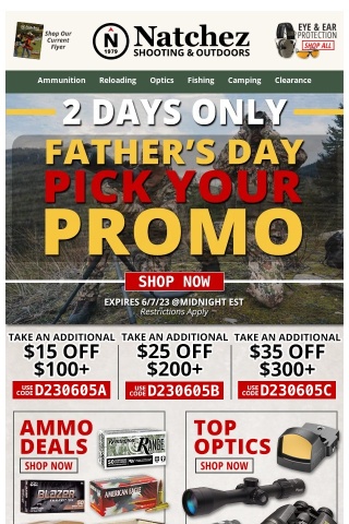 Only 2 Days Left for the Father's Day Pick Your Promo!
