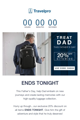 Last Call—20% Off Father's Day Sale 👨💙