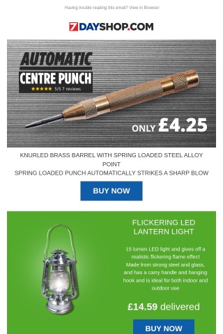 Automatic Centre Punch - Only £4.25