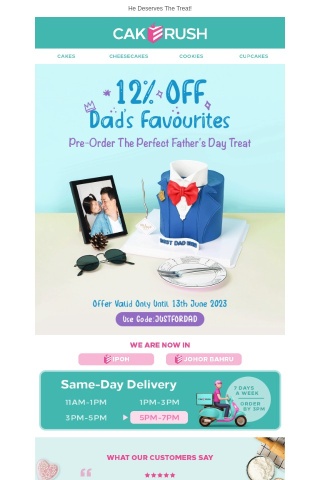 Don't Forget Dad's 12% OFF 👐🏻
