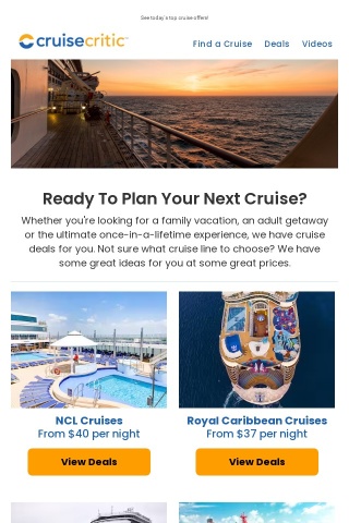 From $37/Nt. Turn Your Dream Cruise Into Reality With These Offers!