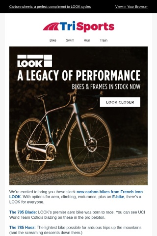 New LOOK Bikes & Frames — In Stock Now