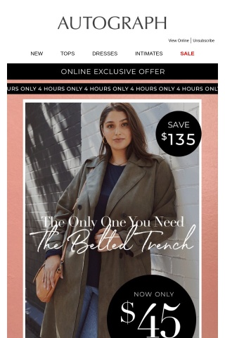 Re: Your next jacket purchase NOW $45*