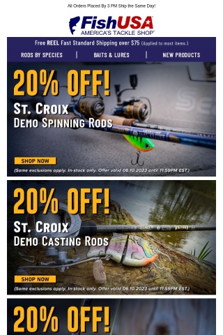 St. Croix Super Sale Just Got Bigger! New Rods Just Added!
