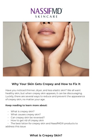 Want to Reduce the Look of Crepey Skin? 💜