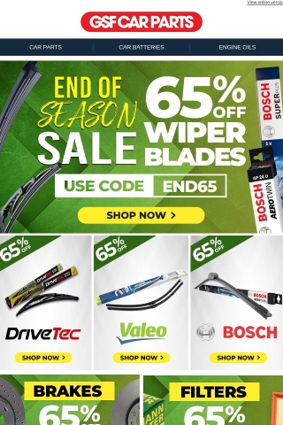 Caught In A Downpour? ⛈️ Save 65% Off Some New Wipers