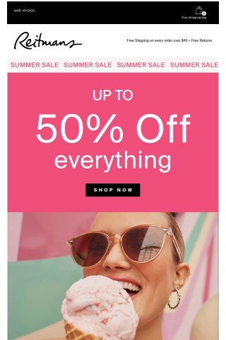 Today's Forecast: Up To 50% off EVERYTHING