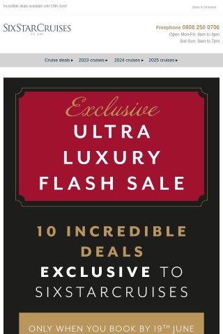 Exclusive Ultra-Luxury Flash Sale