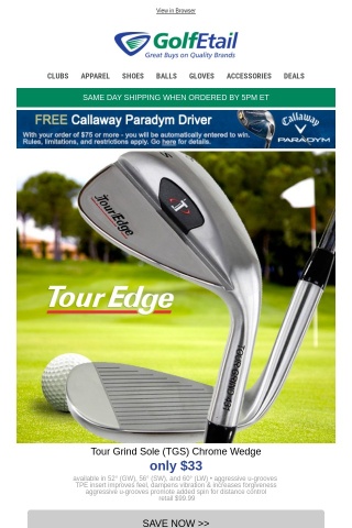 Short Game Steals!!️ Tour Edge TGS Wedges $33 • Save Now