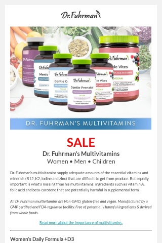 Don't Miss Out on the Best Multivitamins - Dr. Fuhrman's Sale Event!