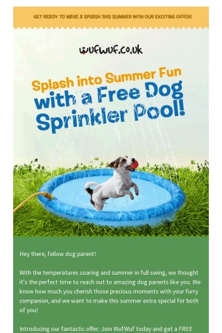 Let's Keep Our Pups Cool this Summer with a Free Sprinkler! 🌊💦