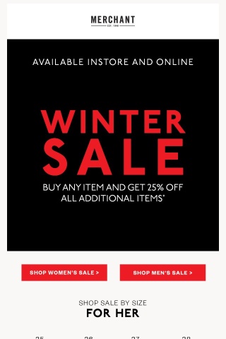 STARTS NOW: Winter Sale 🛍