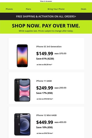 Get your new iPhone for as low as $6.25/mo 🙌