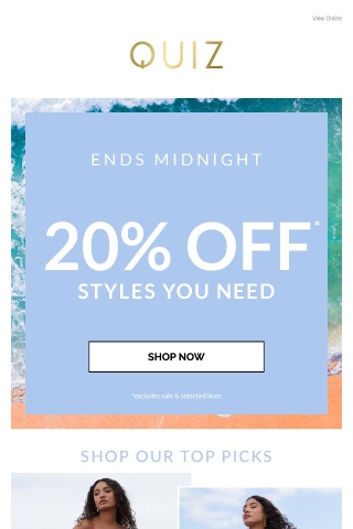20% Off Styles You Need 😍