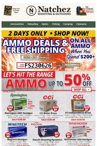 Hit the Range with Up to 50% Off on Ammo Mix Monday!