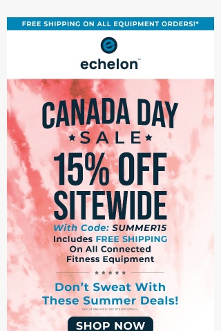 STARTS NOW! Canada Day Sale