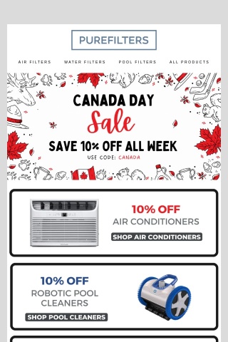 Celebrate Canada Day with Our Week-Long Sale!