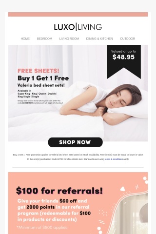 BOGO Deal: Buy 1 Get 1 Free Bed Sheet Sets!