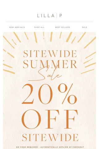 ☀️ 20% Off Everything Starts Now ☀️
