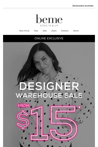Oh no, Biggest Designer SALE ever! $15* Styles end soon