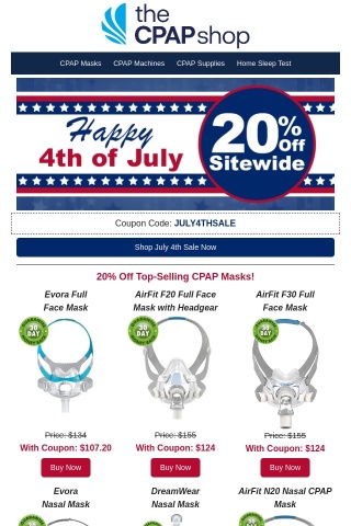 🔥 20% Off CPAP Masks + ResMed Machines Stating at ONLY $399 (Not a Typo!)
