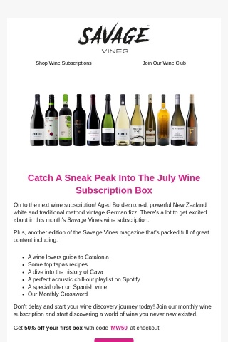 July Wine Subscription Sneak Peek 👀