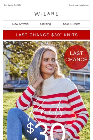 This is Your Last Chance to Shop $30 Knits!