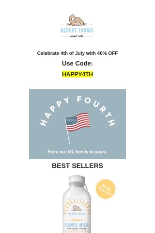 🇺🇸 Happy 4th of July!  40% OFF