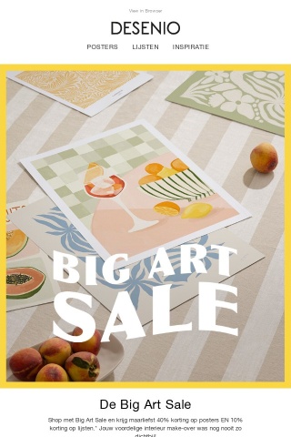 40% korting op de best verkopende posters: de Big Art Sale gaat verder