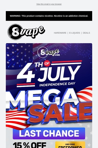 Last Chance to SAVE BIG on Our 4th of July Sale!