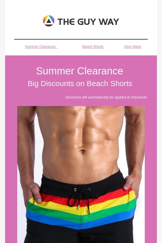Summer Clearance! ☀️ - 🌊 Don't Miss Out! Additional 50% Off Beach Shorts & Swimwear
