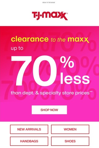 CLEARANCE: Up to 70% less** 😱